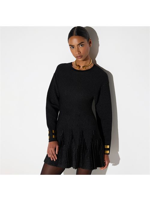 Abito in maglia con ruches